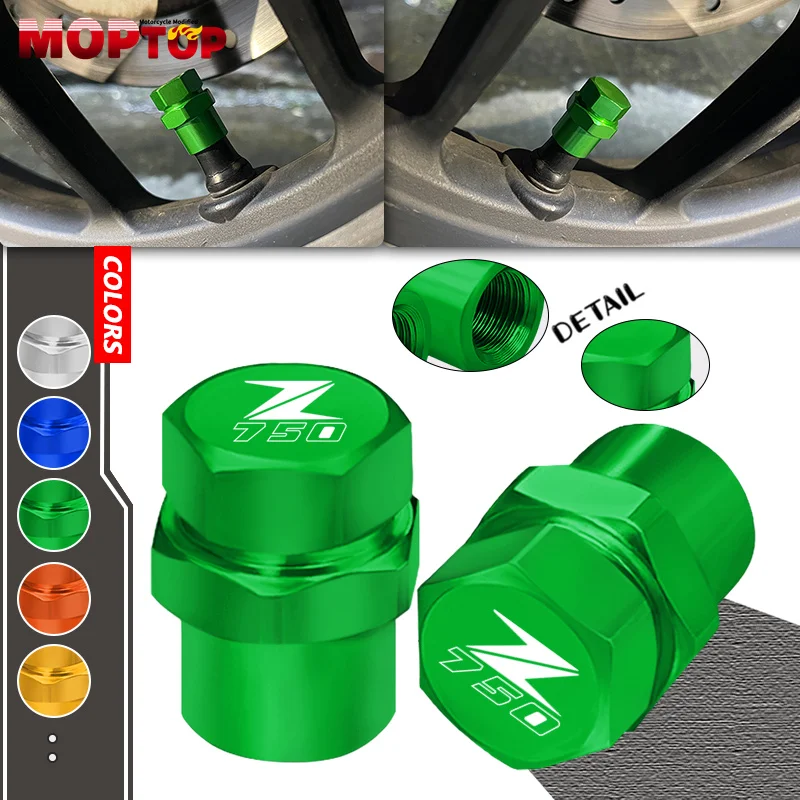 

For Z750 Z750R Z800 Z 750 Z 800 z750 z800 With LOGO Motorcycle CNC Wheel Tire Valve Caps Airtight Dust Cover Cap Plug Accessorie