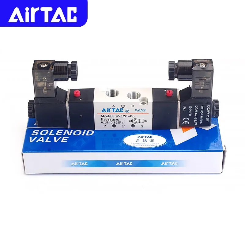 AIRTAC оригинальный пневматический 5/2-ходовой двойной электромагнитный клапан 4V120-06