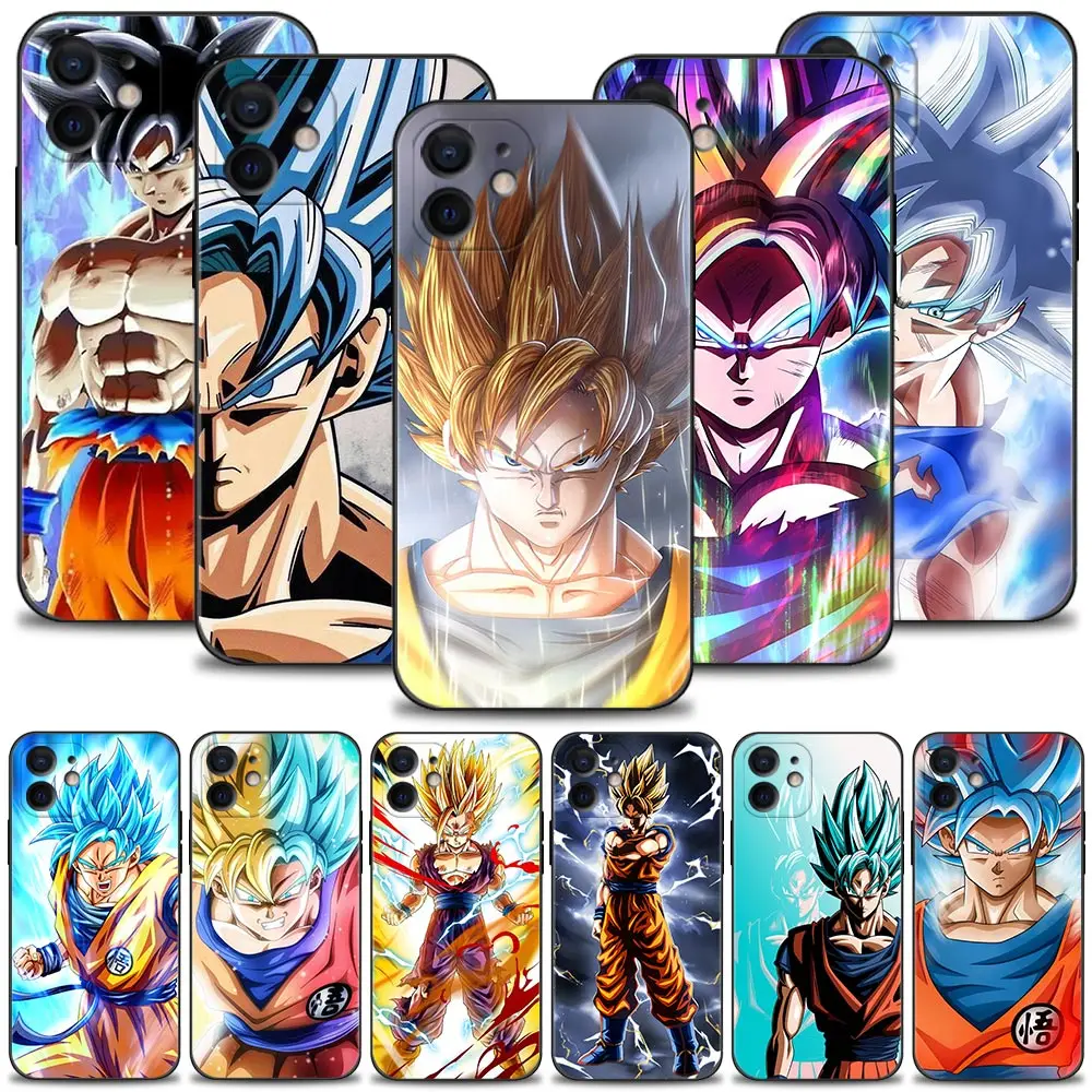 

Phone Case for iPhone 13 12 11 Pro XS Max XR X 8 7 Plus 13mini 12mini Cover Silicone Funda Anime Dragon Ball Son Goku