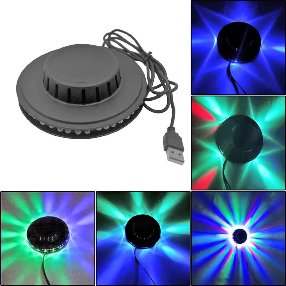 

5W USB RGB Sound Activated Rotating Disco Light LED Ball Party Stage Strobe Lamp KTV Bar Show Color Beam Music Lamp Lighting