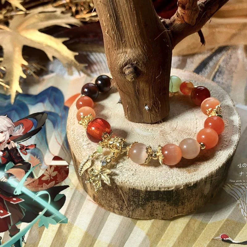 

Браслет Аниме Genshin Impact kaedesahara Kazuha, оригинальная ручная работа, аксессуары для рук, подарки для косплея