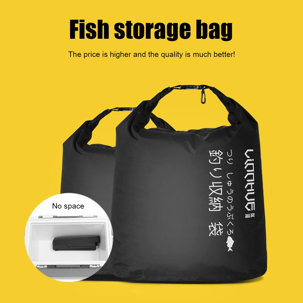 

Fishing Bucket Outdoor Folding Portable Fish Bucket 23L PA Oxford Cloth High Quality Black Handle Bags Live Fish Container