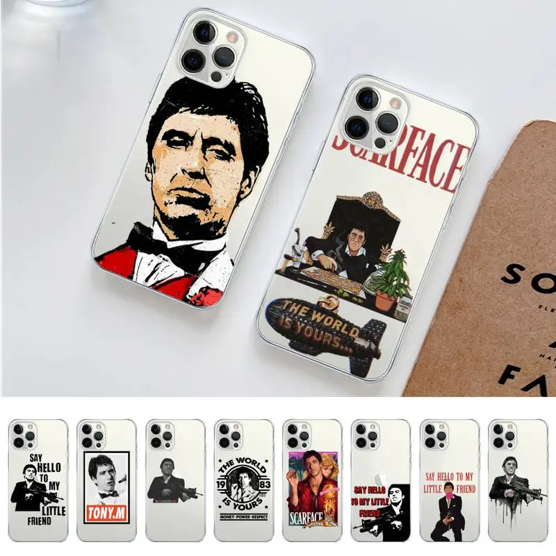 

Scarface 1983 Film Al Pacino Phone Case For iPhone 14 13 12 11 Pro Max XS X XR SE 2020 6 7 8 Plus Mini Protective Cover