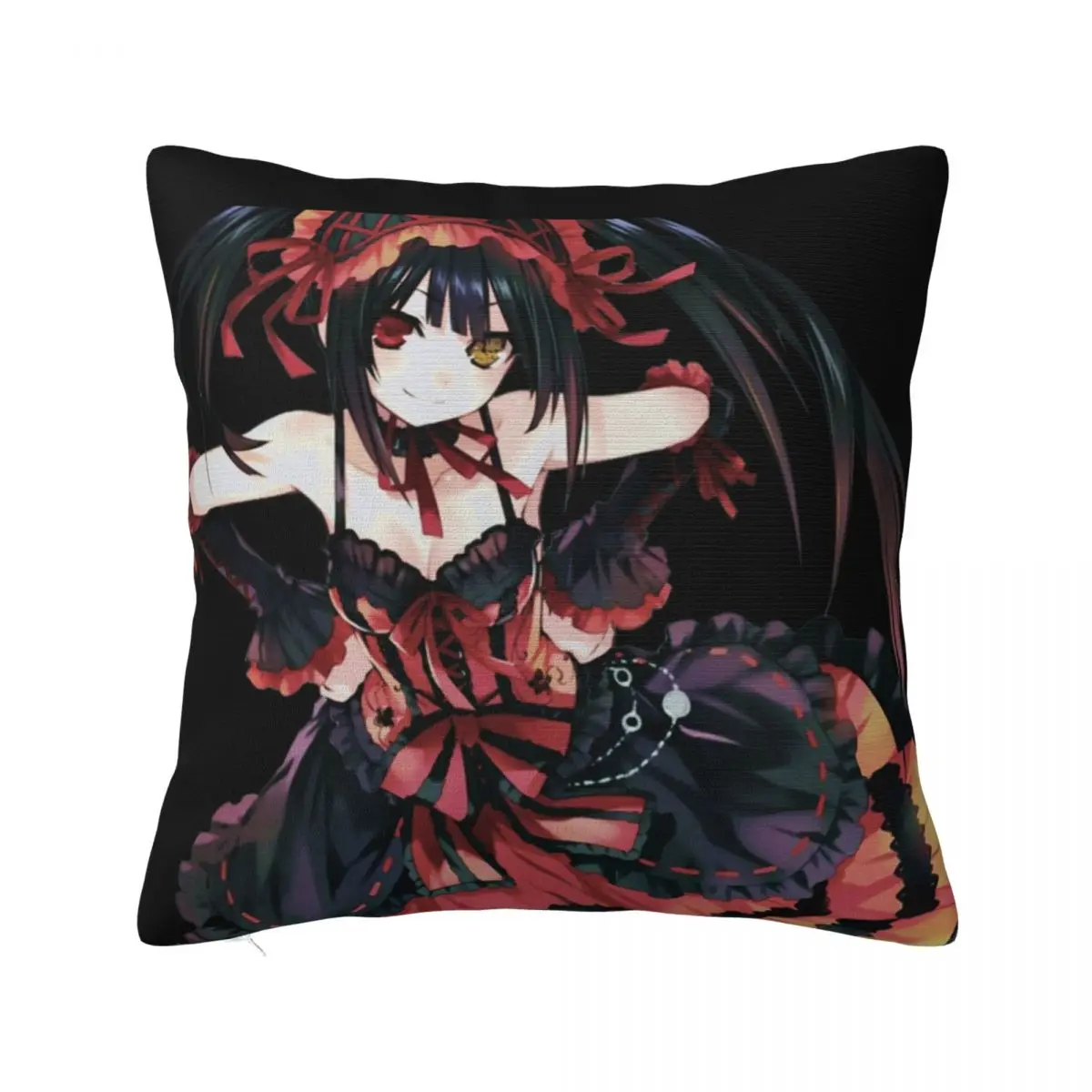 

Date A Live Tokisaki Kurumi Pillowcase Fabric Cushion Cover Decorative Anime Throw Pillow Case Cover Home Zippered 45X45cm