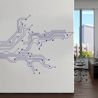 new arrivals 2022 circuit board wall decal vinyl technology computer it software science office gamer room decor stickers 4946