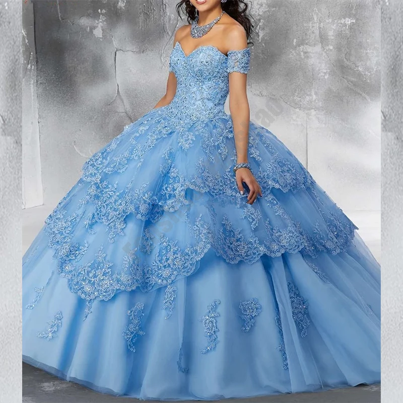 Великолепные платья wd215 для Quinceanera милое платье без бретелек с аппликациями