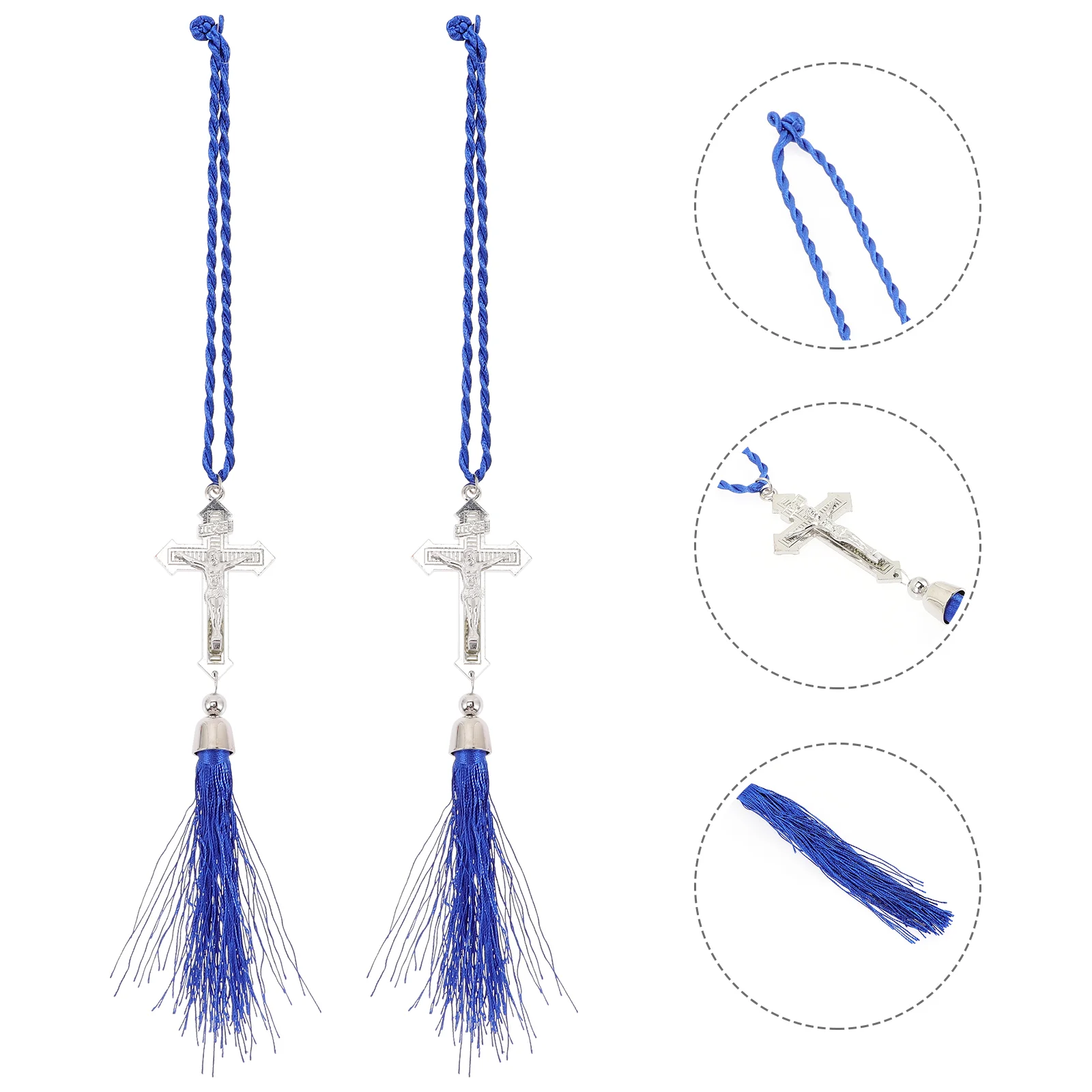 

Cross Mirror Car Hanging Accessories Pendant Tassel Rear View Vehicle Rearview Charms Decoration Crystal Women Christian Bohemia