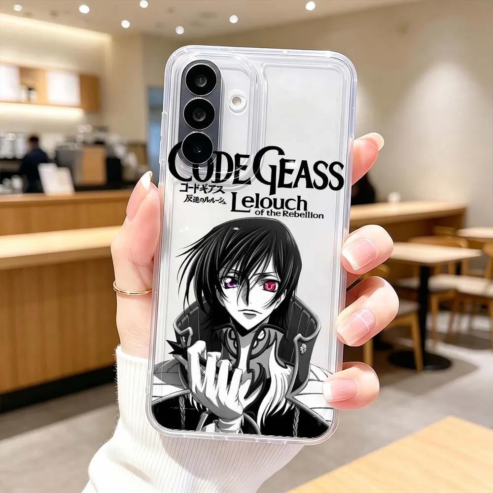 Фото Аниме-чехол CODE GEASS Rebellion для Samsung Galaxy A71 A57 A56 A55 A54 A53 A51 A17 A16 A07 A06 A05 Прозрачный чехол для телефона №3