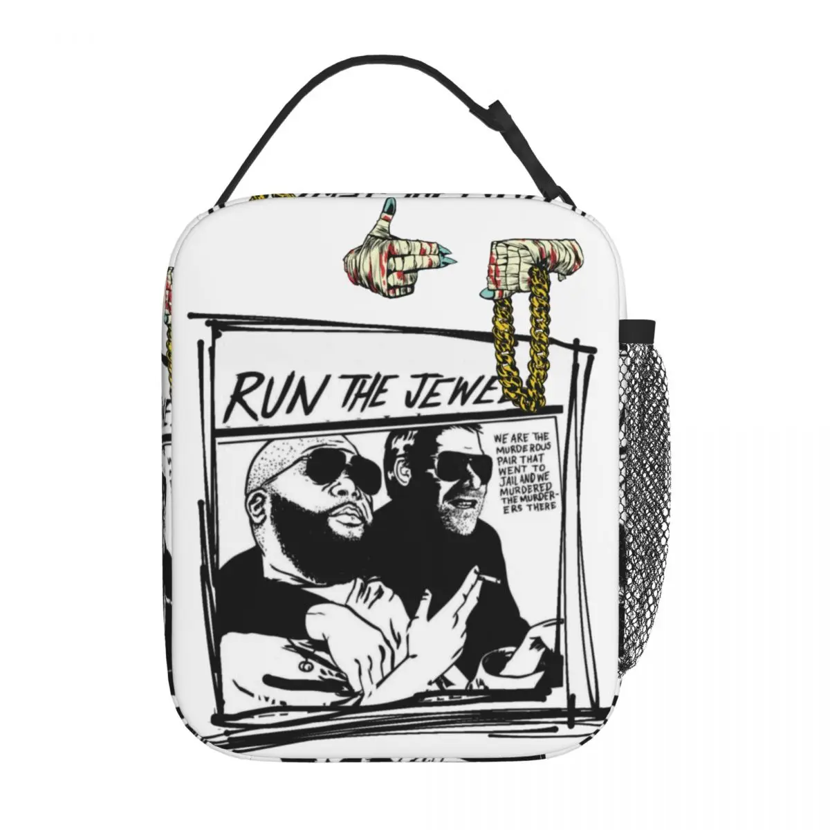 

Run The Jewels изолированная сумка для ланча RTJ, стандартный многоразовый термоохладитель в стиле хип-хоп, коробка для бенто, для улицы
