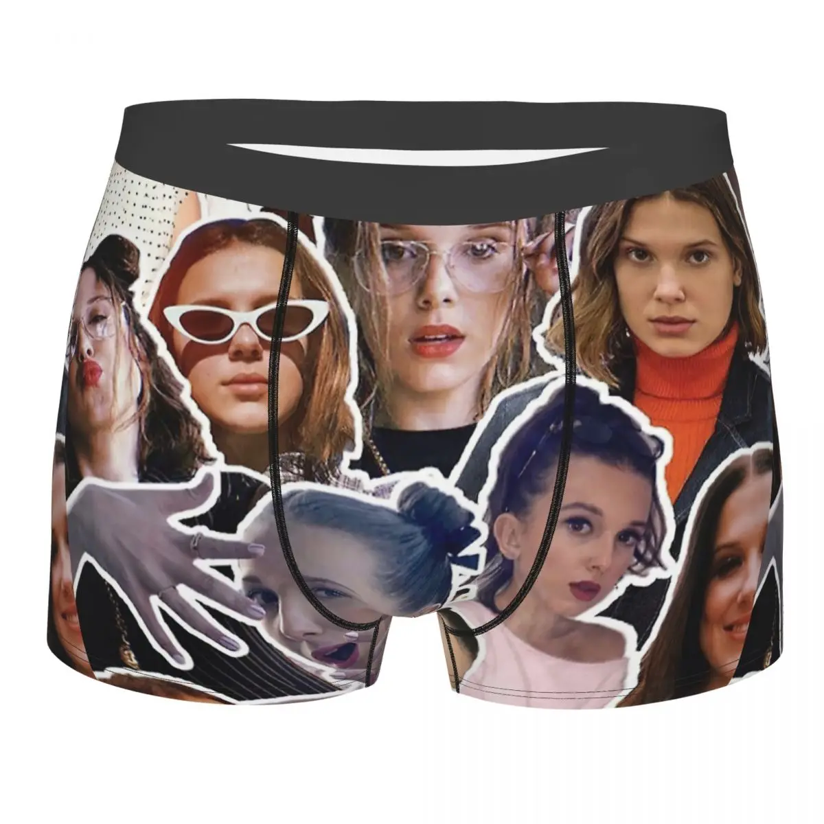 

Millie Bobby Brown Movie Men Underwear Star Actor Boxer Briefs Shorts Panties Funny Mid Waist Underpants for Male