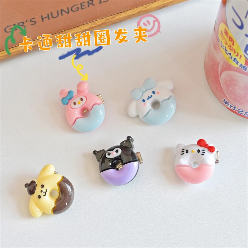 

Kawaii Hello Kitty Hairpins Sweet Kulomi Hair Pins for Girls My Melody Purin Cartoon Figure Hair Pins Jewelry Hairs Accessories