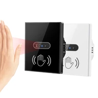 wall smart light infrared sensor switch no need to touch glass screen panel on off eu uk 110v 220v 10a electrical power