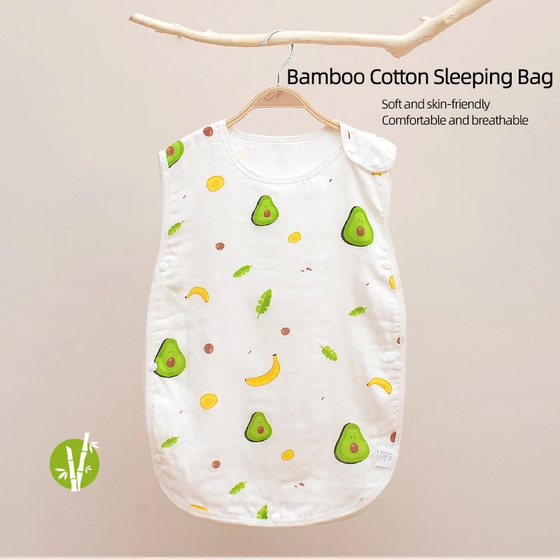 Sleeping Bags For Baby 0-5years Summer Thin Baby One-Piece Sleepwear Cute Print Cartoon Sleepsack Anti-Kick Blanket