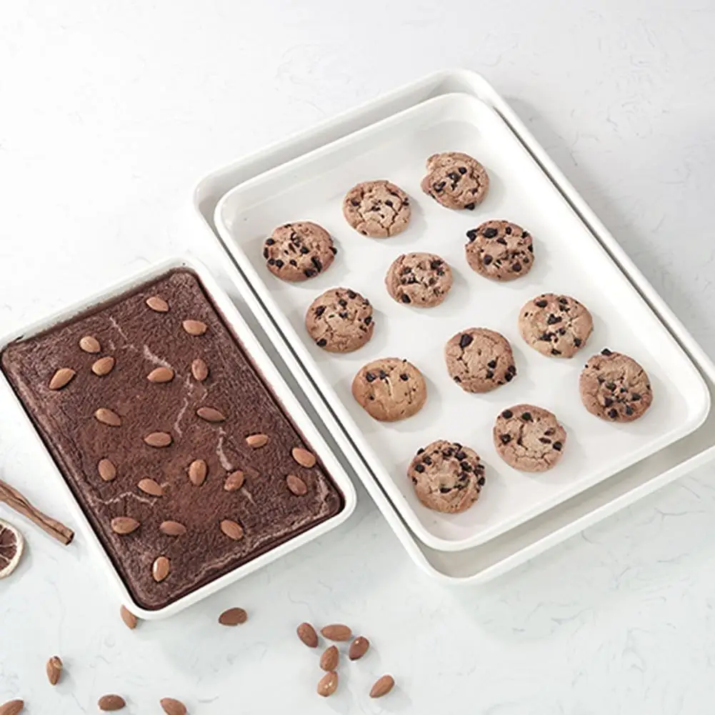 

Cake Baking Pastry Storage Trays Stainless Steel Steamed Sausage Dish Rectangle Fruit Plate Restaurant Hotel Bread Loaf Pans