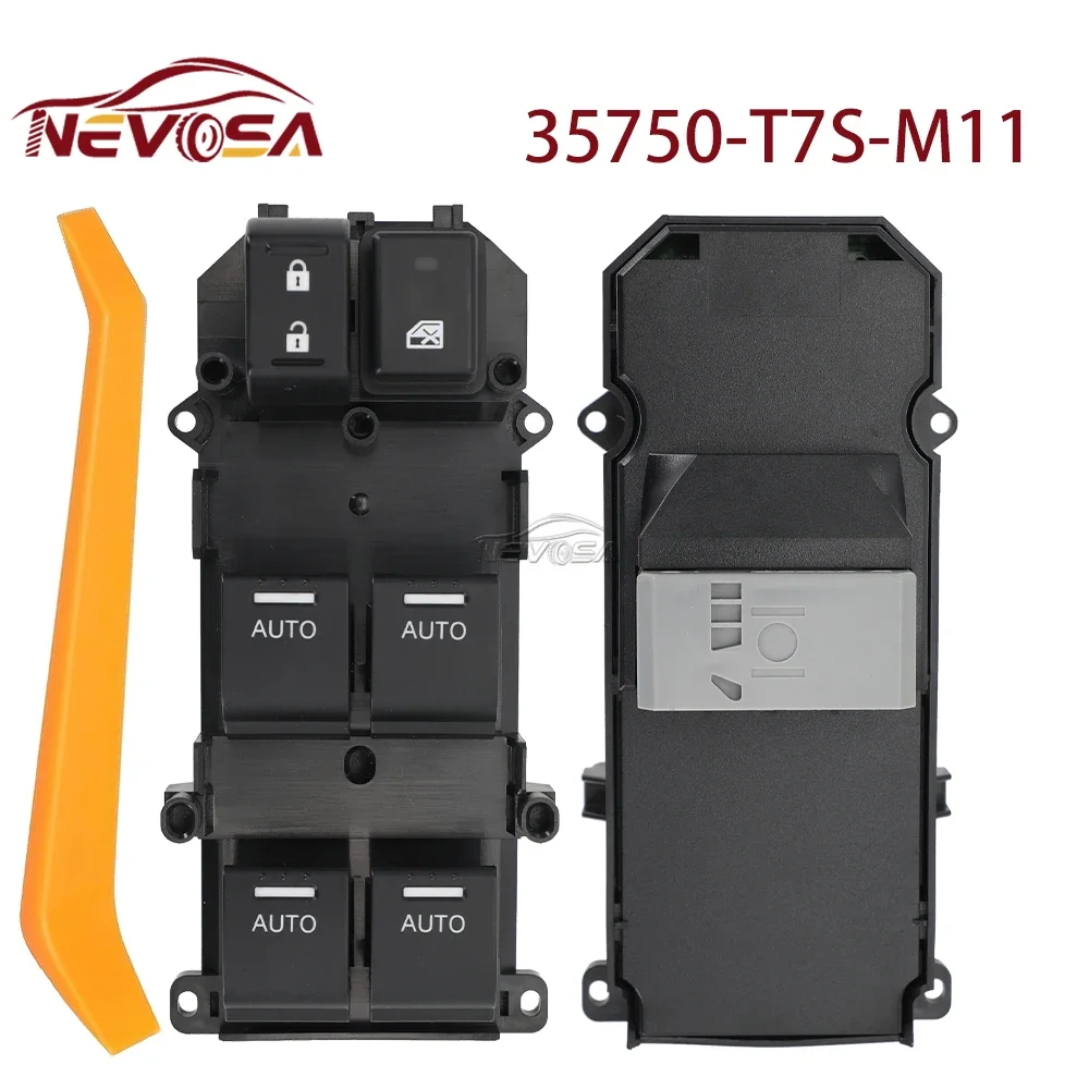 

Левый водитель 35750-T7S-M11 4 АВТО для Honda Civic 2012 2013 5750T7SM11 Автомобильный переключатель стеклоподъемника белого света