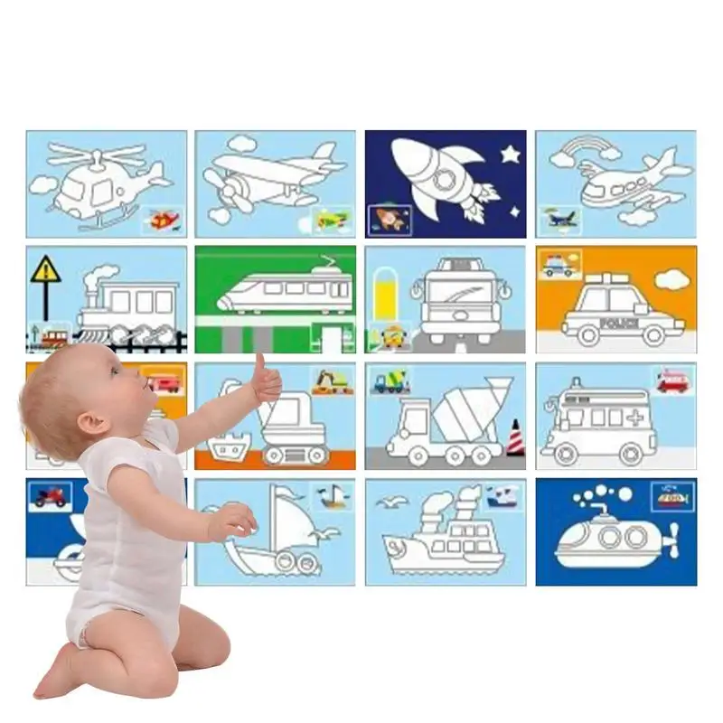 

Easy Drawing Book Handmade DIY Coloring Toys Kid Coloring Toys With Animals Transportation Easy And Funny Kid Educational Toys