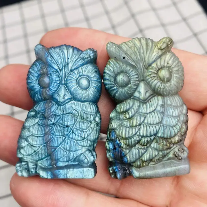 Лабрадорит статуэтка сова