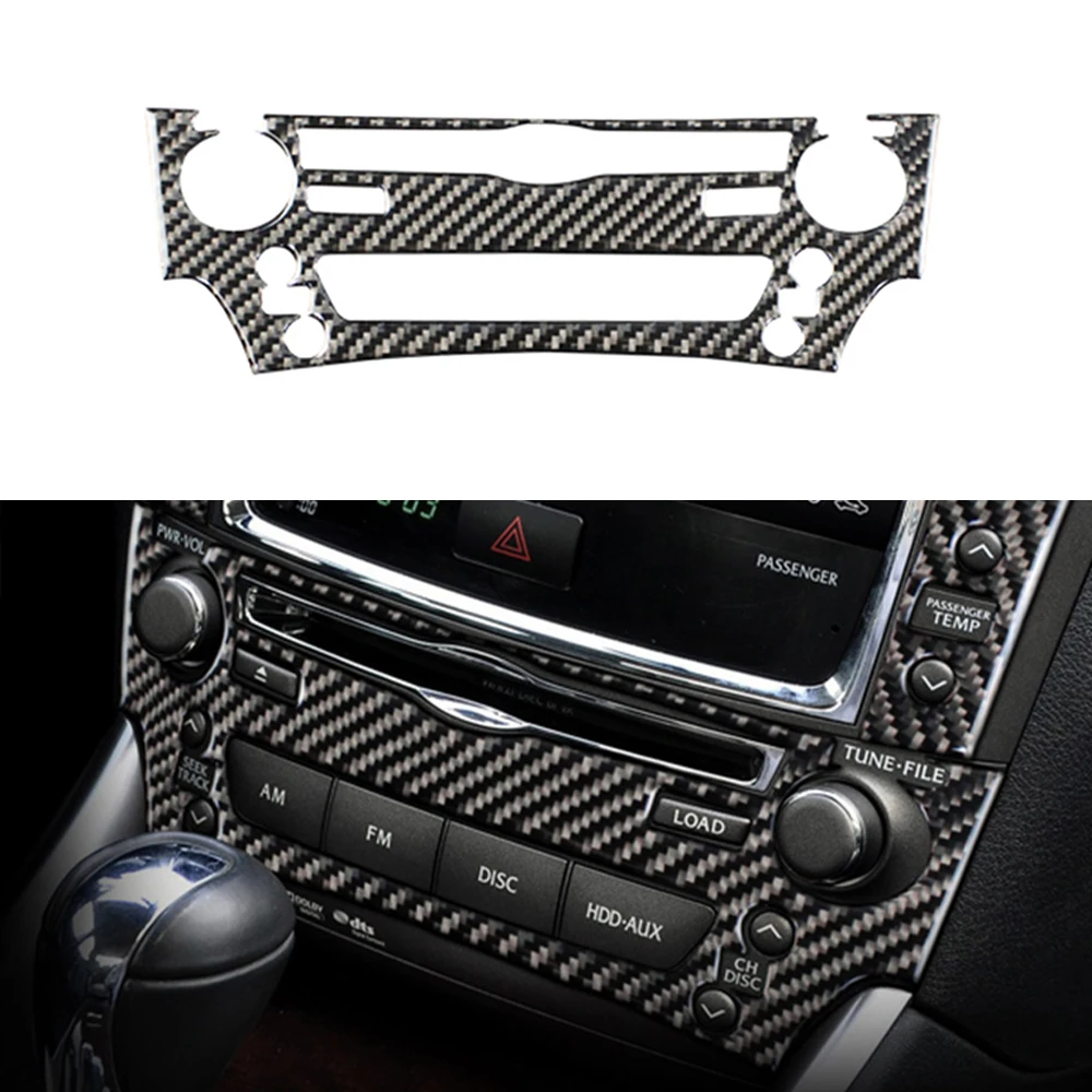 

CD panel Decoration Cover Trim Sticker for Lexus IS IS 250 300 350C 2006-2012 Car Interior Accessories Carbon Fiber