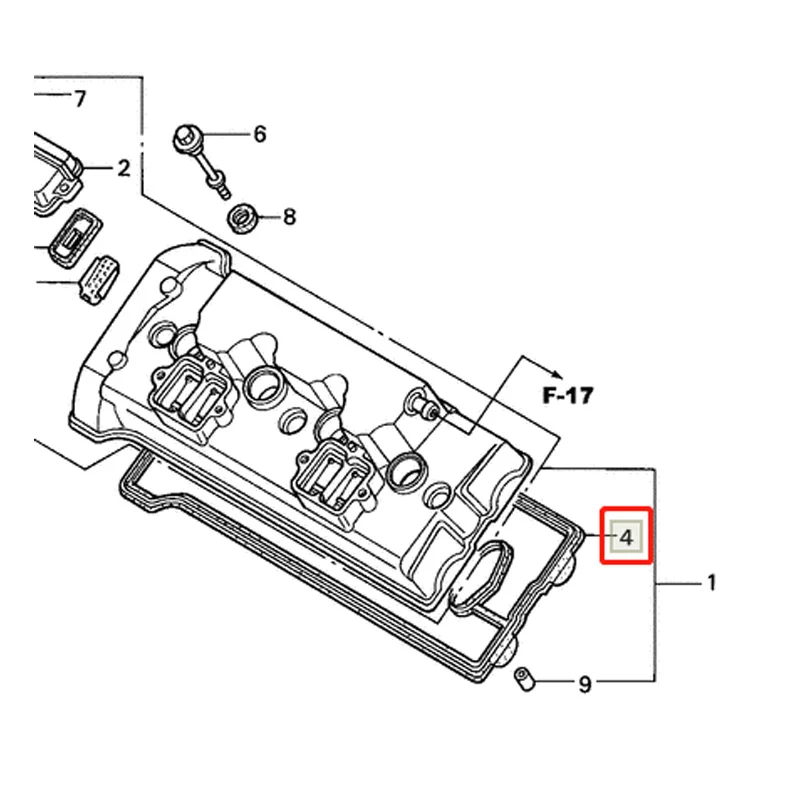Уплотнительная прокладка головки цилиндра мотоцикла для Honda CBR600F4 2001-2006 CBR600 F4I CBR 600