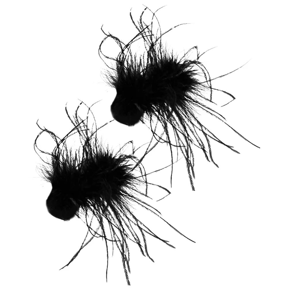 

2pcs Party Festival Wedding Hair Clip Black Hair Accessories Small Clips Bride Accessories