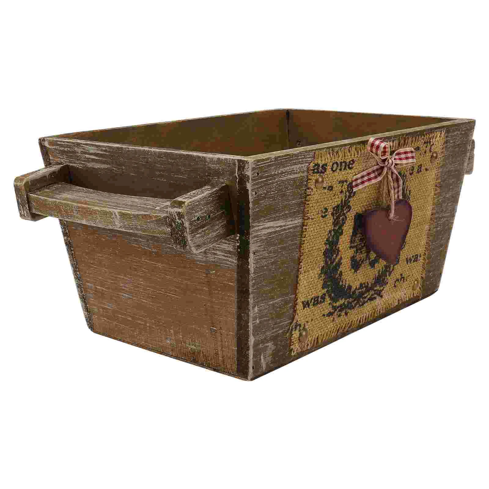

Wooden Planter Box Ikebana Vases Metal Flower Bucket Decorative Succulent Planter Box Garden Planters Vintage Flower Vase