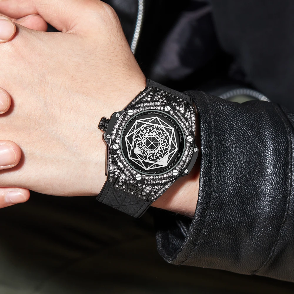 New Men's Watches Big Dial Luxury Brand High Quality Stainless Steel Clock For Male Fashion Man Waterproof Designer Watch Men