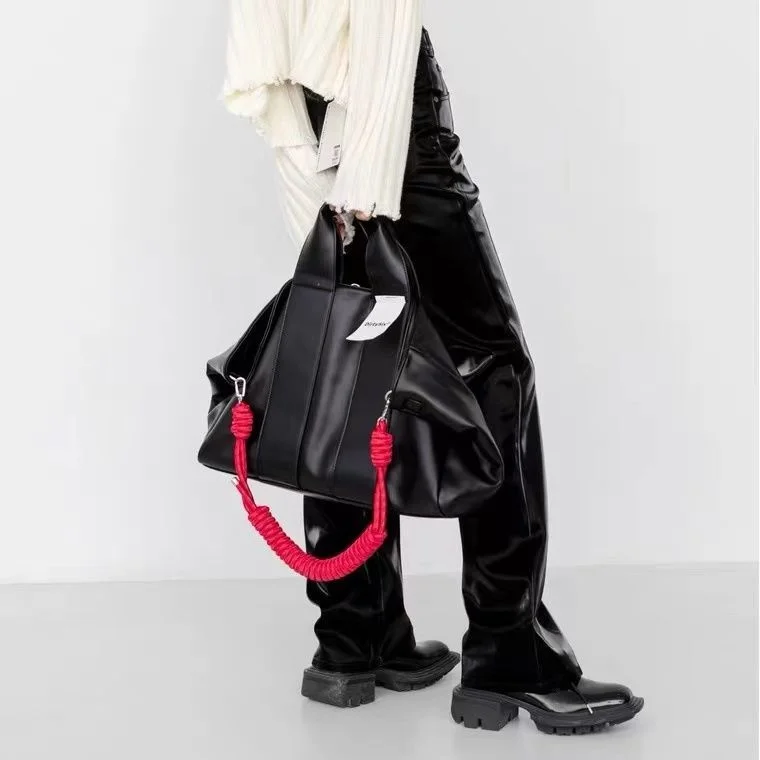 

Thick Woven Rope Shoulder Strap Tote Bag 2023 New Women's Bag Commuter Handbag Large Capacity Medieval Soft Leather Shoulder Bag