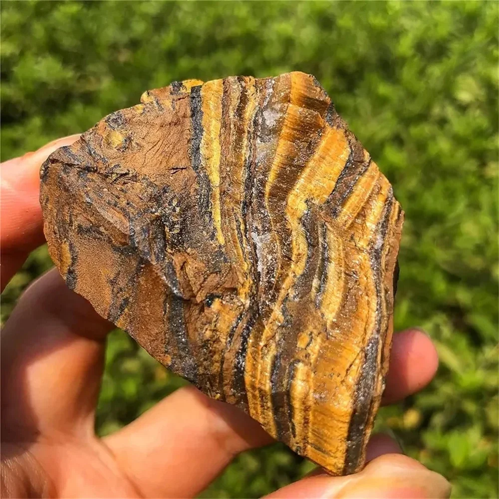 Натуральный тигровый глаз необработанный камень искусственный кристалл рейки