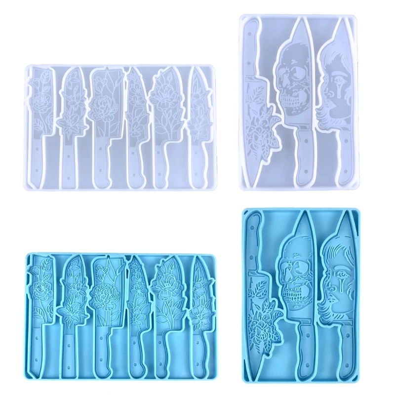 

Scream Knife Resin Mold Silicone Keychain Mold Epoxy Resin Casting Mold Dropshipping