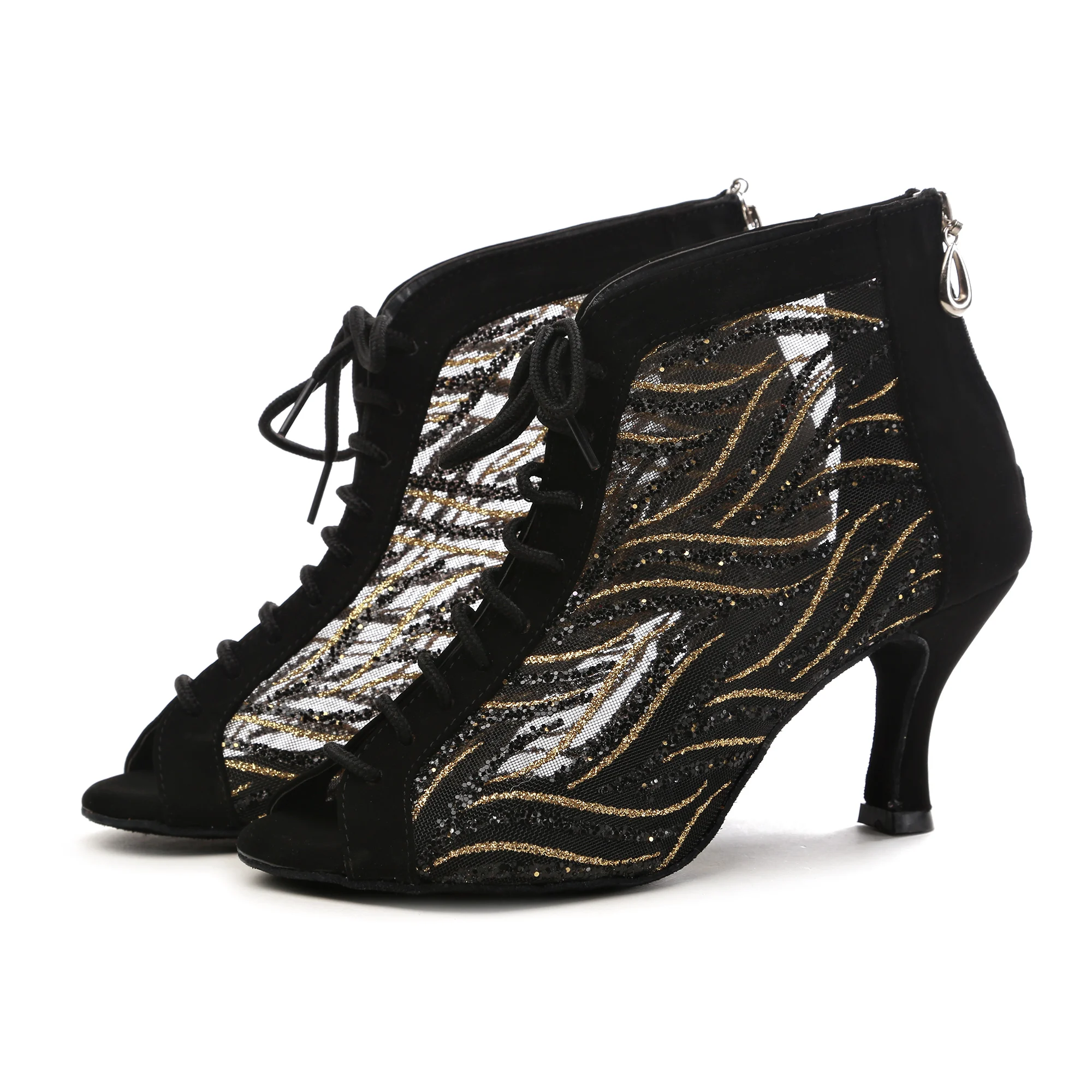 HROYL Latin Dance Shoes Women Shoes For Dancing Ballroom Modern Tango Salsa Women's High Heels Dance Shoes Customized 5-10CM