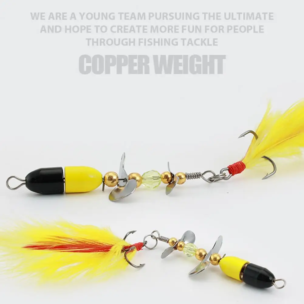 

Ultralight Metal Rotating Spinner Sequins Spoon Fishing Lure 8.5cm/9g Wobblers Bait With Feather For Bass Trout Perch Pike