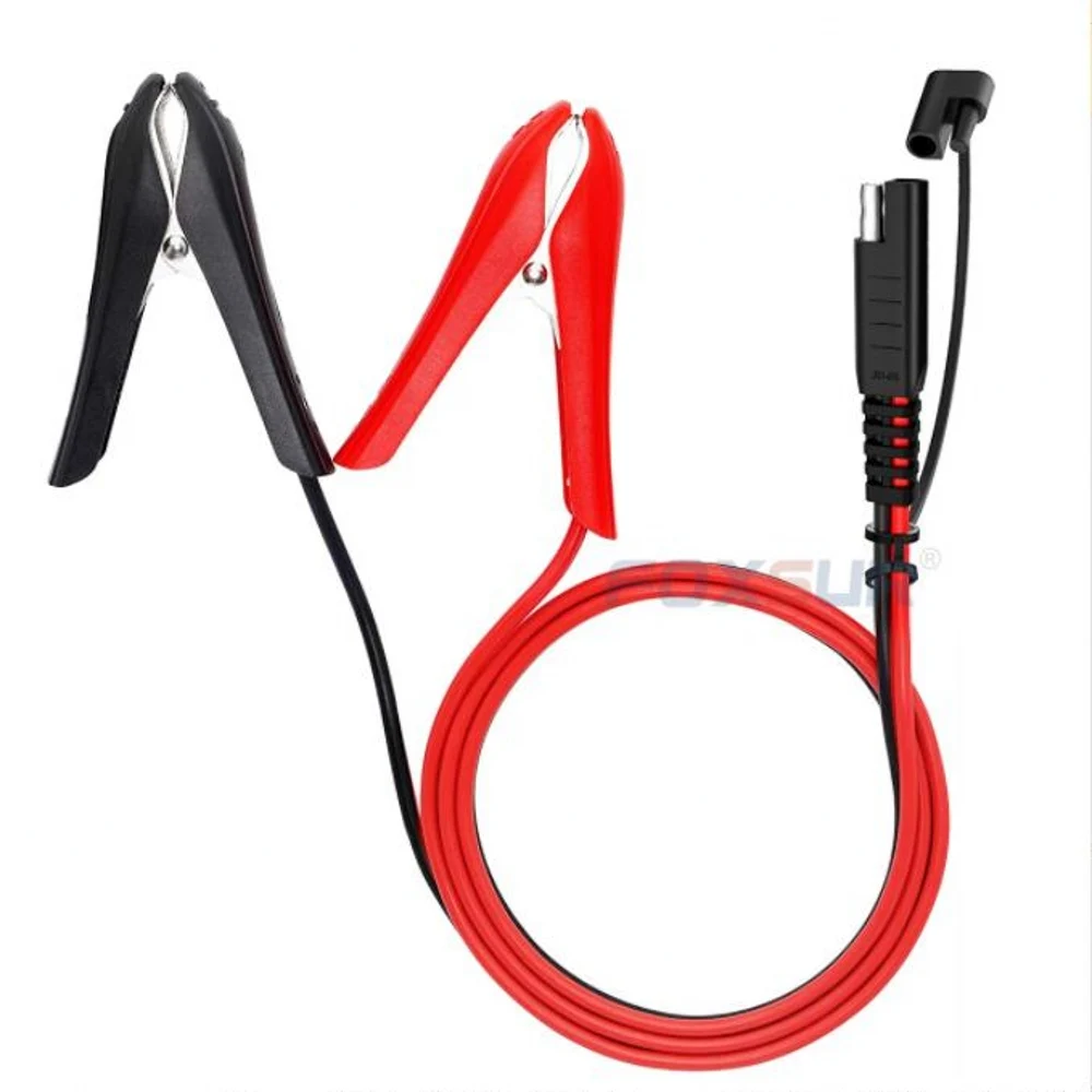 

Быстроразъемный соединитель FOXSUR SAE для высококлассного зарядного устройства с зажимом типа «крокодил», соединительный провод для провода, длина зарядного провода 60 см