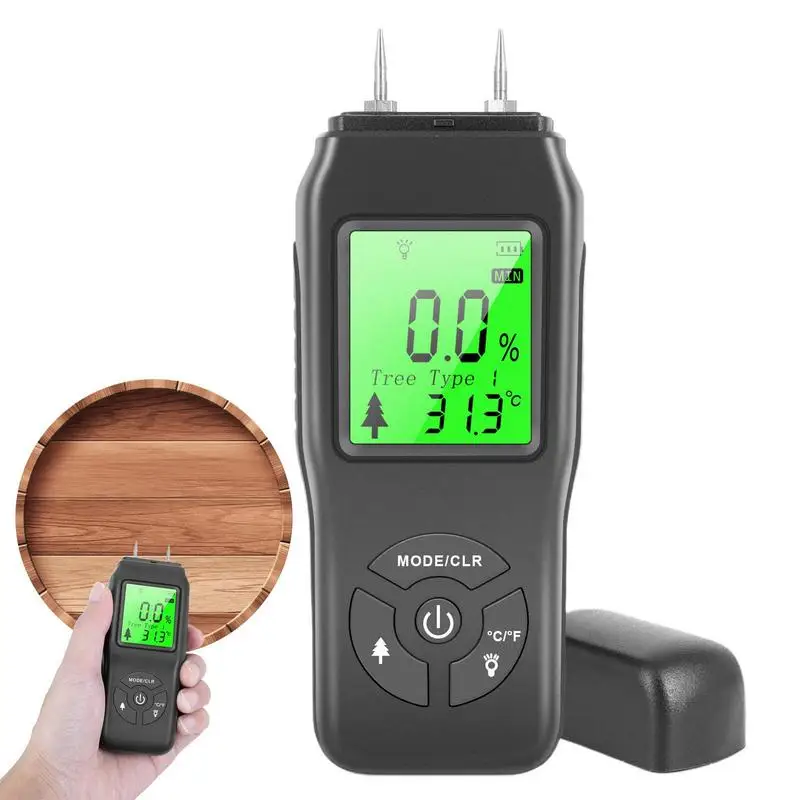 

Измеритель влажности древесины, точный измеритель влажности гипсокартона с ЖК-экраном для настенных шкафов с твердыми полами