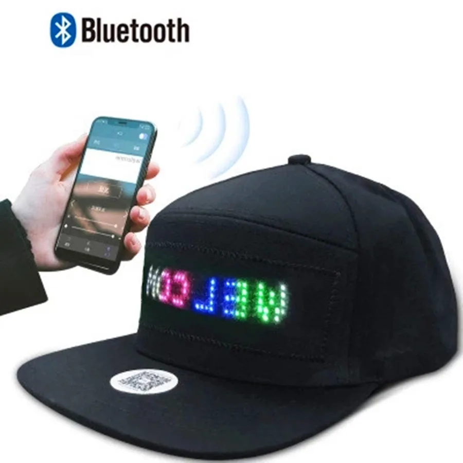 

Кепка из хлопка со светодиодной подсветкой и поддержкой Bluetooth