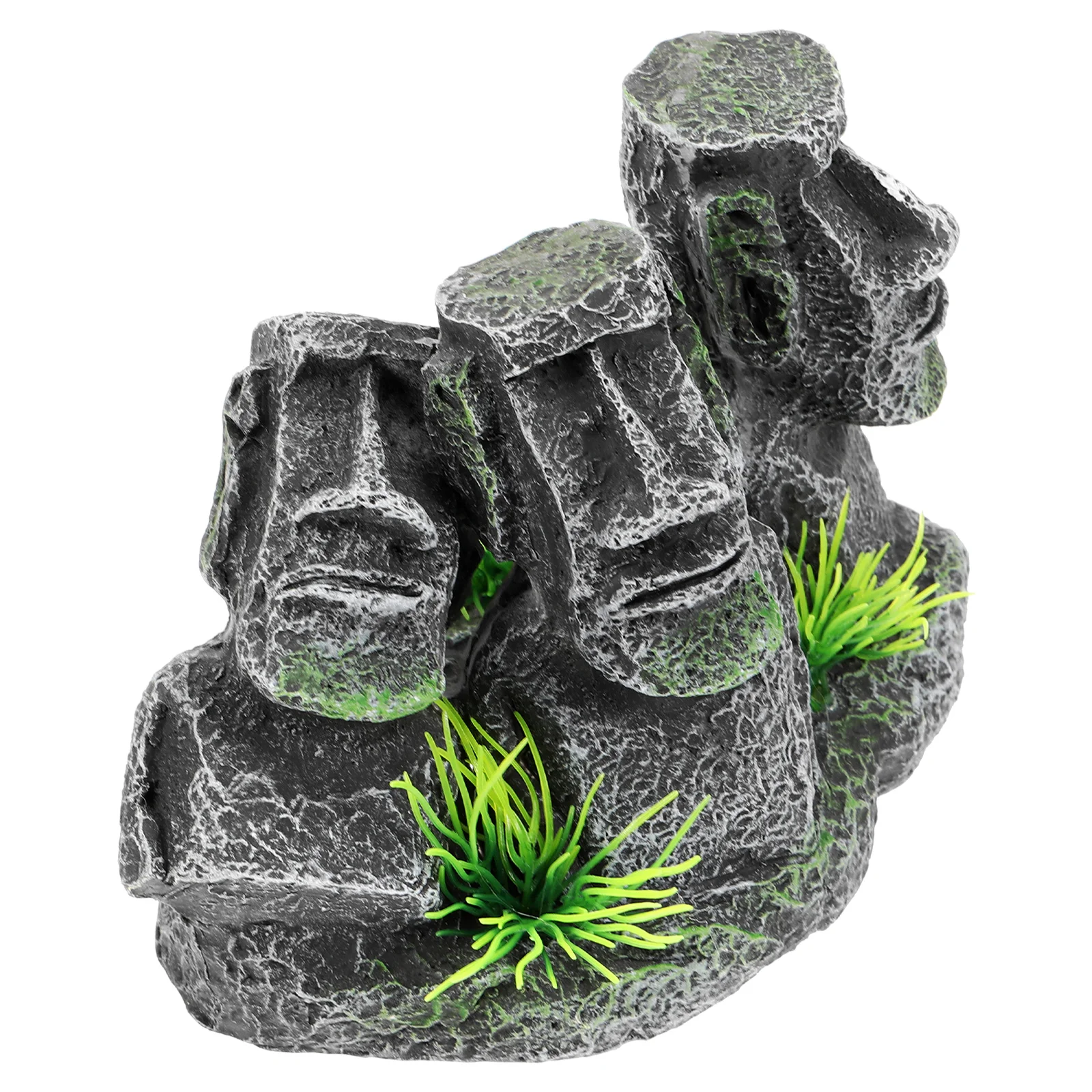 Каменная статуя украшения для аквариума декор Moai аксессуары средних аквариумов