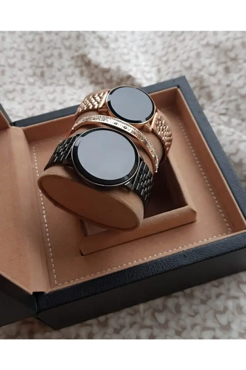 

"Double watch" Metal cord touch wrist watches