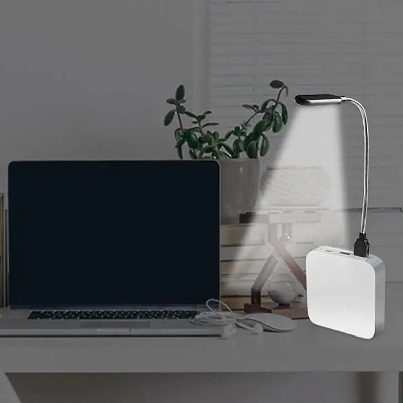 Фото 【MA】1 шт. Мини USB LED-лампа для чтения, гибкая лампа для чтения, портативный ночник для повербанка, ноутбука, ПК, компьютера №5