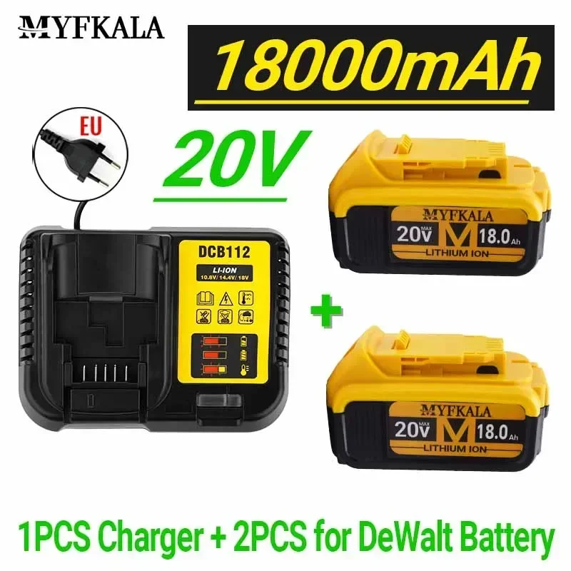 Аккумулятор 18000 мАч для электроинструмента Dewalt DCB206 20 В