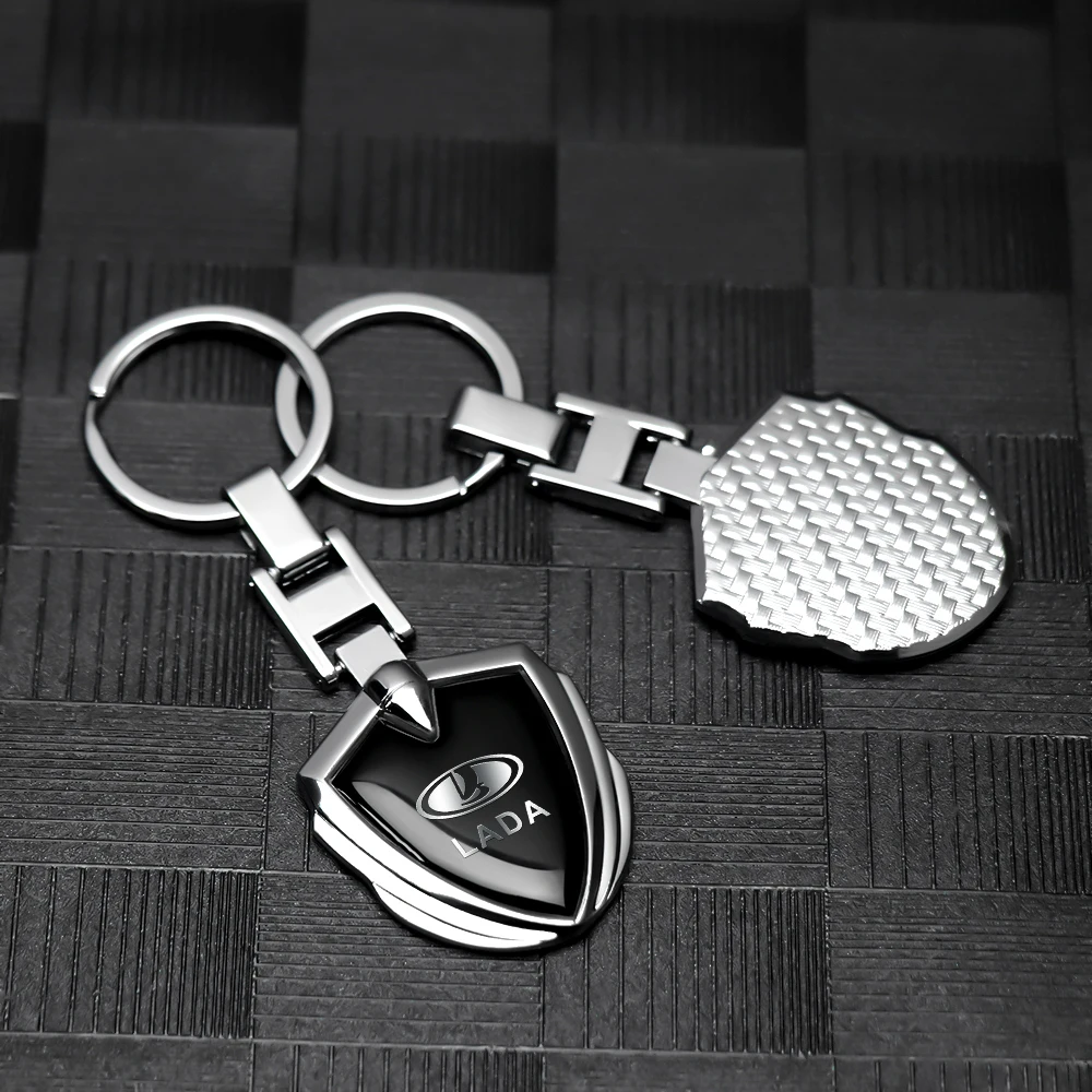 

1Pcs Car Styling High Quality Metal Key chain KeyRings Key Holder for Lada NIVA 2020 2021 Granta Xray Priora Largus Kalina Vesta