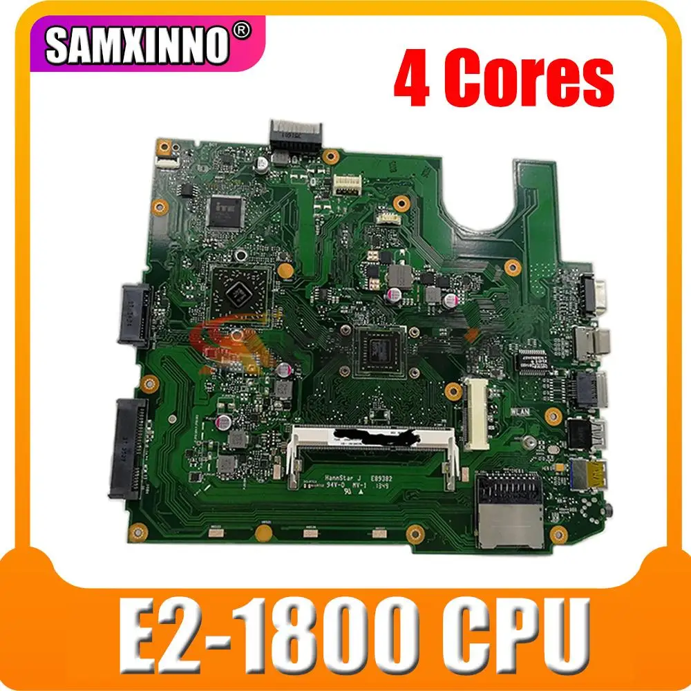 

SAMXINNO X45U Laptop Motherboard For ASUS VivoBook X45U A45U Original Mainboard AMD E2-1800 CPU