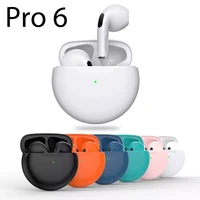 pro 6 tws bluetooth earbuds headphones with microphone wireless gaming music headphones touch bluetooth headphones