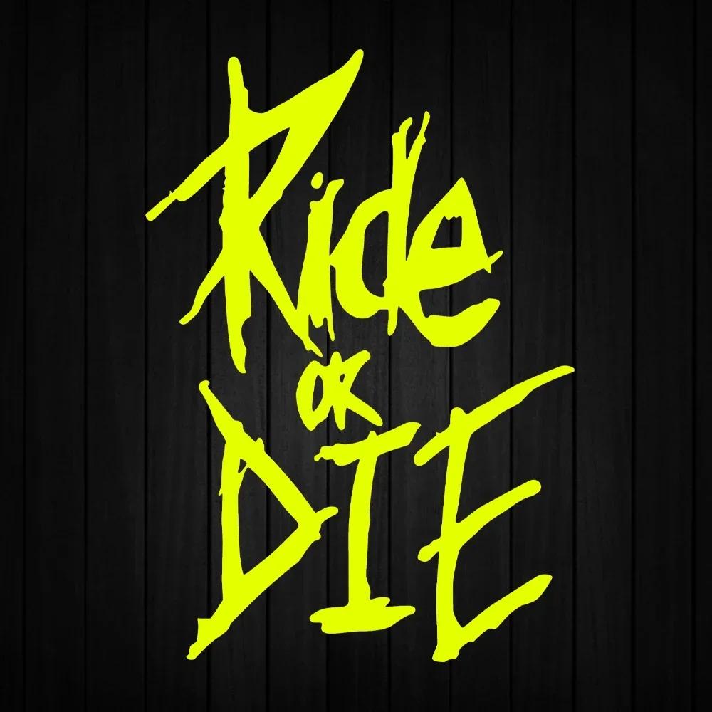 

Светоотражающие виниловые наклейки Ride or Die, шлемы для тела, велосипедная верхняя трубка, декоративные аксессуары для мотоциклов для Honda Yamaha Suzuki