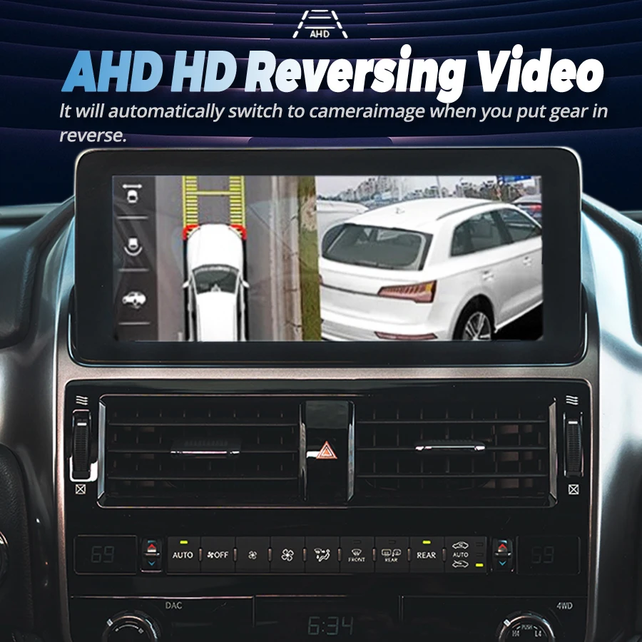 Для Lexus GX400 GX460 2010-2022 12-дюймовый Qled-экран Android-видеоплеер с поддержкой