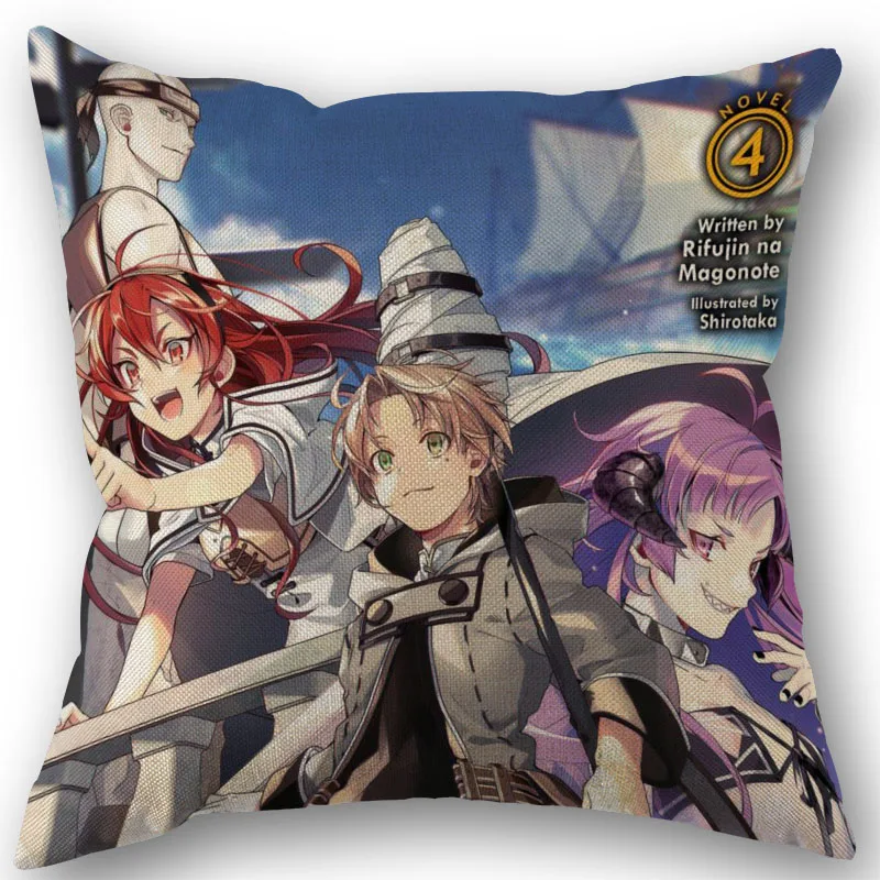 Квадратная наволочка Mushoku Tensei бесшовная хлопчатобумажная льняная Наволочка на