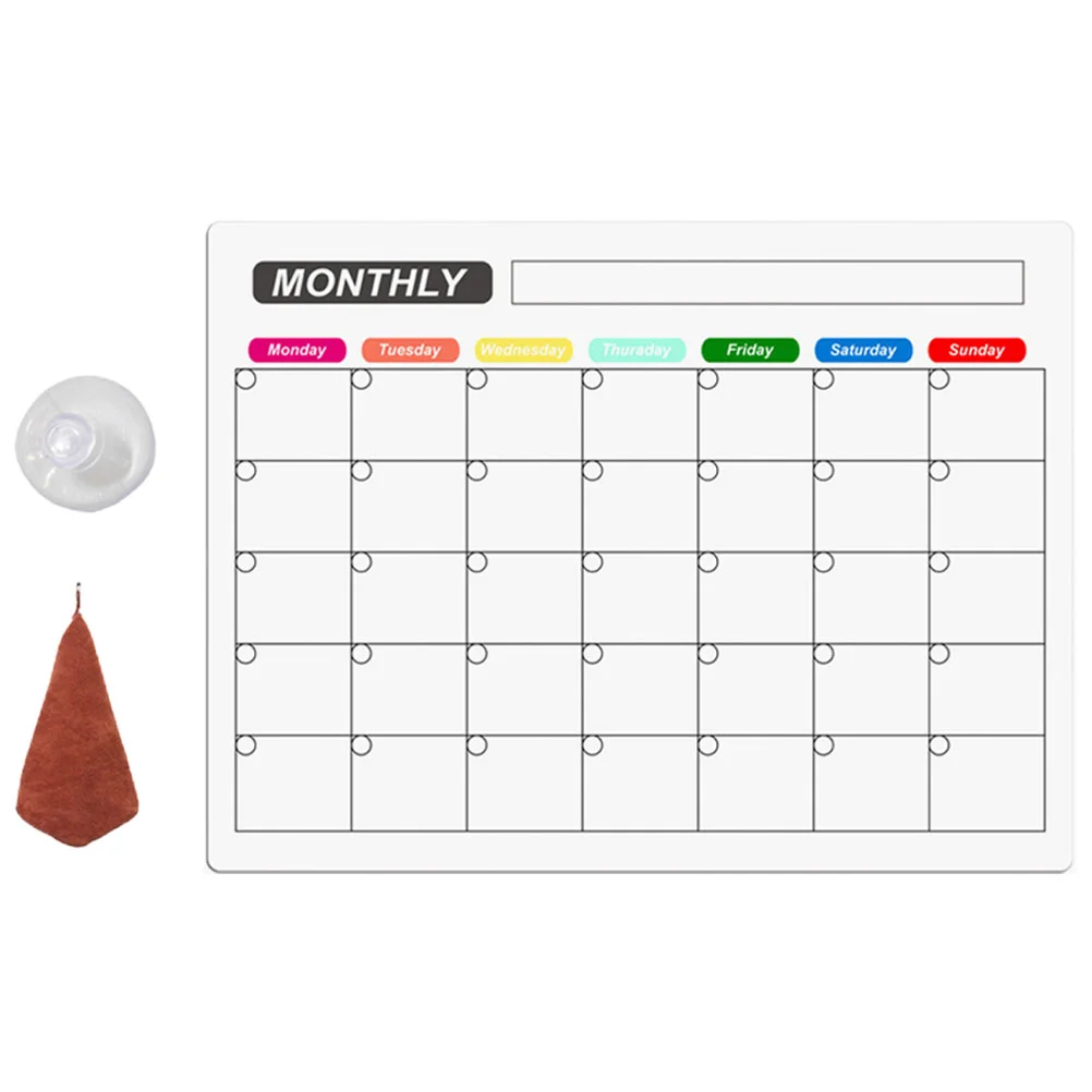 

White Boards Dry Erase Erasable Plastic Magnetic Walls Clear Fridge Schedule Daily Planning Kitchen