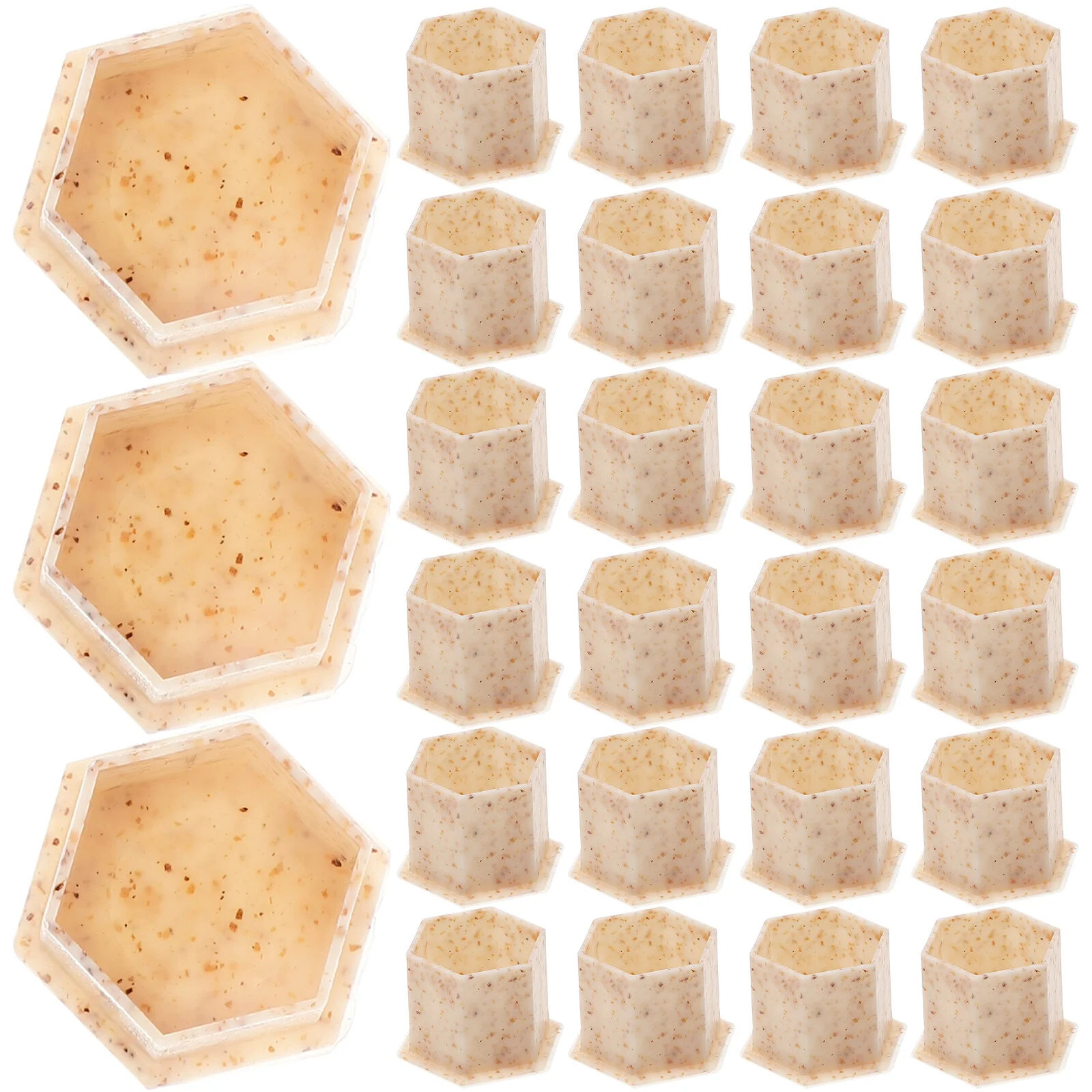 

200 Pcs Containers Tattoo Cup Portable Cups Base 1.2X1.2CM Ink Biodegradable Plastic Holders