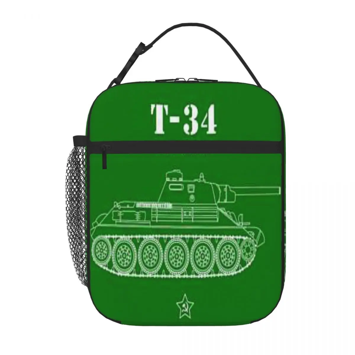 

T 34 Tank Blueprint Mark Rogan Transparent Lunch Tote Cooler Bags Thermo Food Bag Lunch Box Thermal