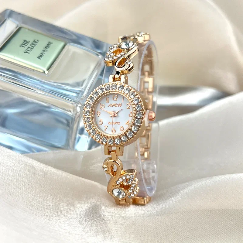 Women's Watch Brand Diamond Swan Bracelet Fashion Light Luxury Clock Reloj watches