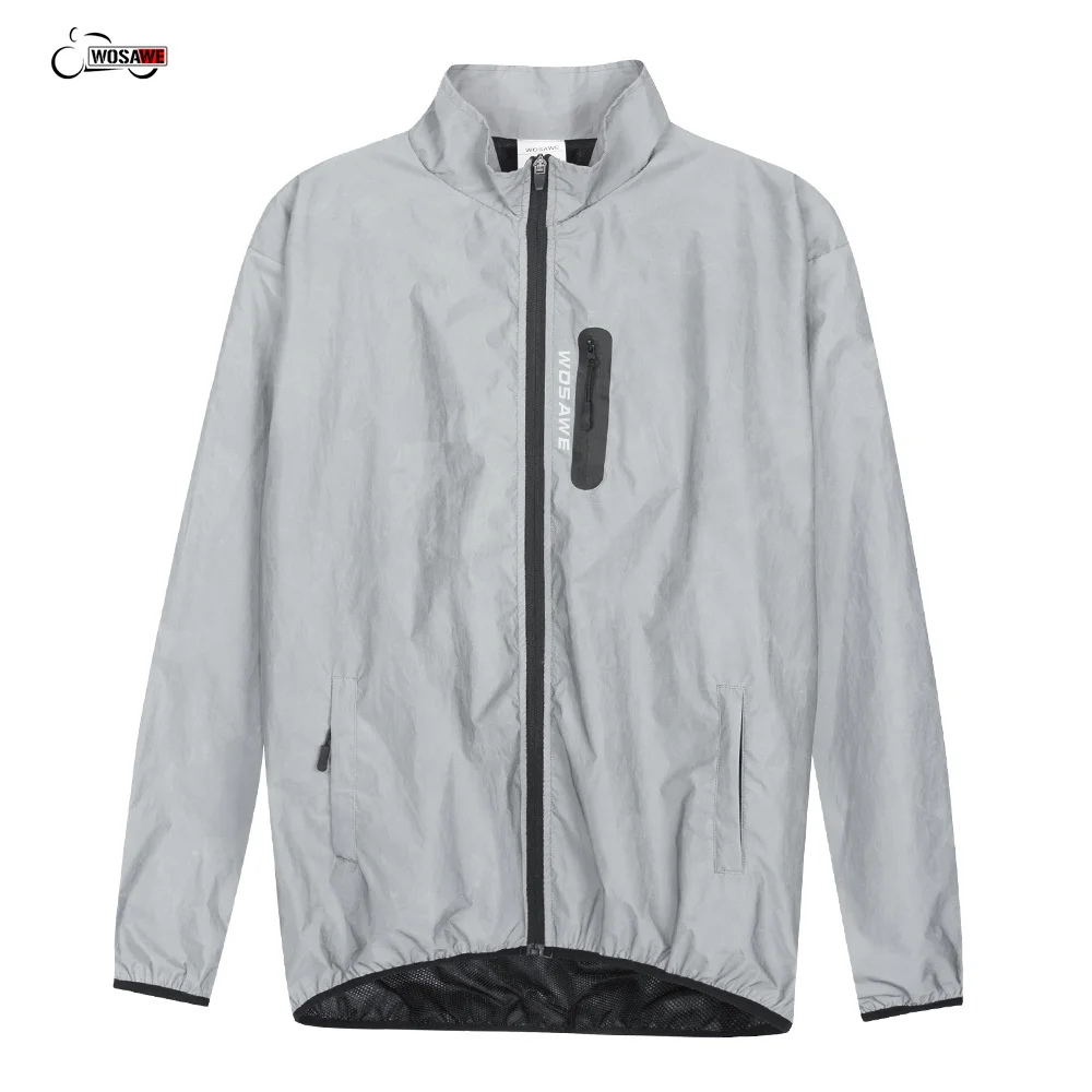 

Мотоциклетный светоотражающий защитный костюм WOSAWE, водонепроницаемая непромокаемая куртка для ночного бега, горного велосипеда, велосипе...