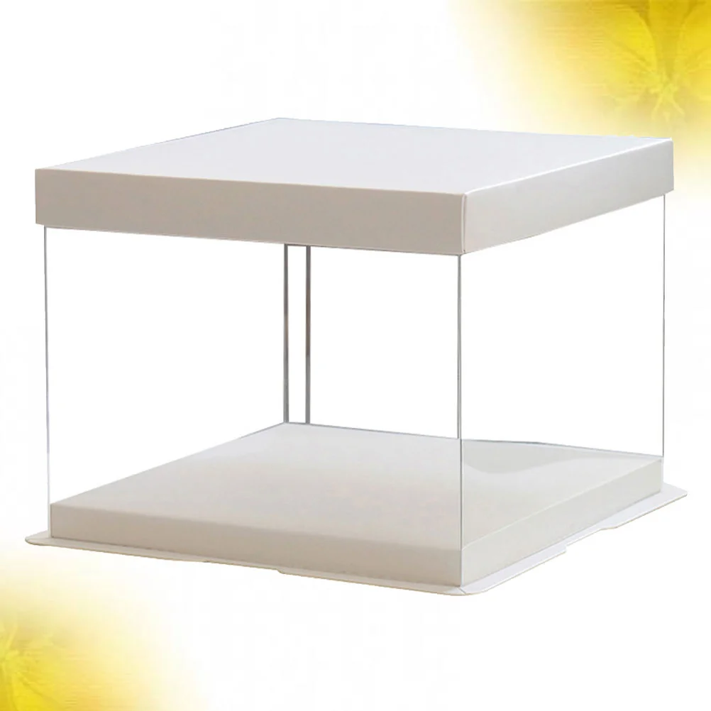 8/10/12 дюймов прозрачная коробка для торта на день рождения пластиковый